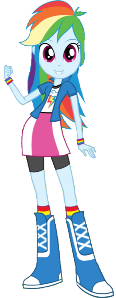 2840687 - safe, edit, edited screencap, editor:rupahrusyaidi, screencap,  rainbow dash, equestria girls, background removed, boots, clothes, shirt,  shoes, simple background, skirt, socks, solo, transparent background -  Derpibooru