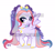 Size: 4013x3659 | Tagged: safe, artist:airadami, oc, oc only, pegasus, pony, base used, ethereal mane, eyelashes, female, hoof polish, jewelry, mare, necklace, pegasus oc, rearing, simple background, solo, starry mane, white background