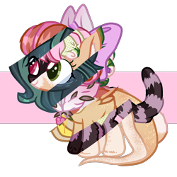 Size: 1450x1450 | Tagged: safe, artist:ririchiyoakva, oc, oc only, cat, cat pony, original species, pony, bow, eyelashes, female, hair bow, heterochromia, mare, simple background, smiling, transparent background