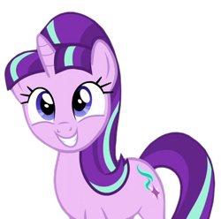 Size: 606x602 | Tagged: safe, edit, edited screencap, editor:twilyisbestpone, screencap, starlight glimmer, pony, unicorn, g4, season 5, the cutie re-mark, background removed, cute, female, glimmerbetes, mare, not a vector, s5 starlight, simple background, smiling, solo, transparent background