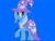 Size: 1024x768 | Tagged: safe, artist:thebrokencog, trixie, pony, unicorn, g4, blue background, cape, clothes, hat, simple background, solo, trixie's cape, trixie's hat