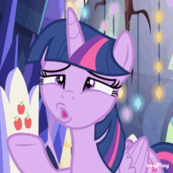 Size: 960x960 | Tagged: safe, screencap, twilight sparkle, alicorn, pony, between dark and dawn, g4, animated, cropped, female, loop, mare, out of context, puckered lips, solo, twilight sparkle (alicorn), twilight's castle, watermark