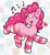 Size: 3274x3554 | Tagged: safe, artist:pabbley, pinkie pie, earth pony, pony, g4, clothes, dancing, eyes closed, floating heart, friday night funkin', heart, high res, music notes, open mouth, open smile, plump, singing, smiling, socks, solo, striped socks
