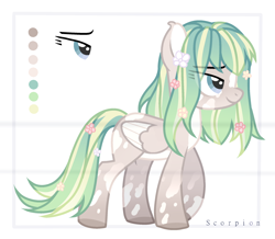 Size: 2406x2100 | Tagged: safe, artist:sscorpionsss, oc, oc only, pegasus, pony, base used, colored wings, ear fluff, eyelashes, female, high res, mare, pegasus oc, reference sheet, smiling, solo, two toned wings, wings