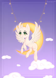 Size: 1280x1792 | Tagged: safe, artist:sscorpionsss, oc, oc only, alicorn, pony, .psd available, .sai available, alicorn oc, bald, base, base used, cloud, crescent moon, flying, horn, moon, outdoors, pay to use, solo, wings