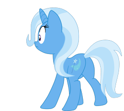 Size: 1900x1705 | Tagged: safe, artist:gmaplay, trixie, pony, unicorn, g4, butt, female, frown, full body, hooves, horn, mare, plot, rear view, simple background, solo, standing, tail, the great and powerful ass, transparent background