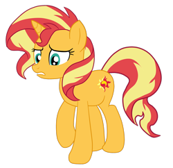 Size: 1900x1836 | Tagged: safe, artist:gmaplay, sunset shimmer, pony, unicorn, equestria girls, equestria girls series, g4, spring breakdown, spoiler:eqg series (season 2), cute, female, full body, gritted teeth, hooves, horn, mare, shimmerbetes, simple background, solo, standing, tail, transparent background