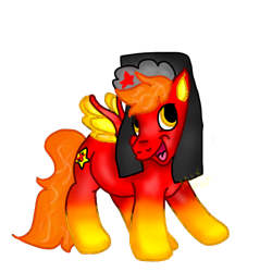 Size: 500x500 | Tagged: safe, artist:mixmax69, oc, oc only, oc:rich eater, pegasus, pony, communism, simple background, solo, transparent background