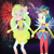 Size: 894x894 | Tagged: safe, artist:limedazzle, edit, editor:margaretkurenai2609, indigo zap, lemon zest, equestria girls, g4, clothes swap, crystal guardian, duo, fireworks