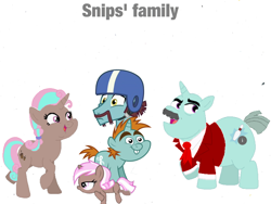 Size: 2048x1536 | Tagged: artist needed, safe, edit, brown sugar, kingpin, peanut pastry, snips, snips' dad, pony, unicorn, g4, base used, colt, elderly, family, female, filly, foal, grandfather and grandchild, male, mother and child, mother and son, simple background, white background