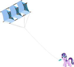 Size: 2573x2330 | Tagged: safe, artist:davidsfire, starlight glimmer, pony, unicorn, g4, female, high res, kite, magic, magic aura, mare, simple background, solo, that pony sure does love kites, transparent background, vector
