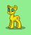 Size: 59x66 | Tagged: safe, artist:dematrix, pony, pony town, geometry dash, geometry dash icon, green background, male, pixel art, simple background, solo, stallion