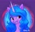 Size: 1904x1749 | Tagged: safe, artist:mn27, izzy moonbow, pony, unicorn, g5, bust, female, grin, mare, portrait, signature, smiling, solo, sparkles