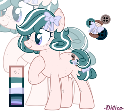 Size: 2581x2324 | Tagged: safe, artist:dillice, oc, oc only, earth pony, pony, base used, bow, eyelashes, female, hair bow, high res, mare, simple background, smiling, solo, white background, zoom layer