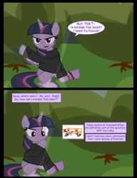 Size: 1042x1358 | Tagged: safe, artist:dendoctor, mean twilight sparkle, alicorn, pony, comic:clone.., g4, alternate universe, clone, clothes, comic, female, injured, pointy ponies, twilight sparkle (alicorn)