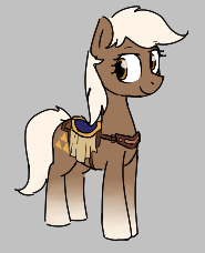 Size: 185x228 | Tagged: safe, artist:alexi148, earth pony, pony, aggie.io, coat markings, epona, epony, female, looking back, mare, picture for breezies, ponified, saddle, socks (coat markings), solo, tack, the legend of zelda