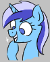 Size: 74x91 | Tagged: safe, artist:alexi148, minuette, pony, unicorn, g4, aggie.io, bust, female, lowres, mare, solo, teeth
