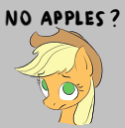 Size: 252x258 | Tagged: safe, artist:alexi148, applejack, earth pony, pony, g4, aggie.io, female, looking at you, mare, megamind, meme, no bitches?, solo