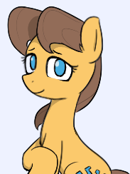 Size: 183x244 | Tagged: safe, artist:alexi148, toffee, earth pony, pony, g4, aggie.io, female, looking at you, mare, solo
