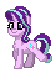 Size: 180x236 | Tagged: safe, starlight glimmer, pony, unicorn, pony town, g4, animated, blinking, pixel art, simple background, solo, transparent background, trotting, walk cycle, walking
