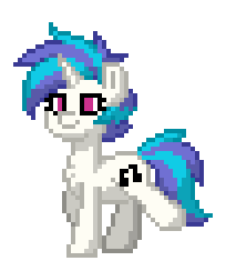 Size: 204x244 | Tagged: safe, dj pon-3, vinyl scratch, pony, pony town, g4, animated, pixel art, simple background, solo, transparent background, walking
