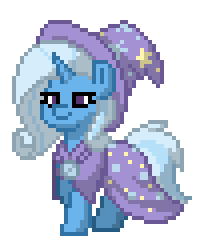 Size: 204x248 | Tagged: safe, trixie, pony, pony town, g4, animated, pixel art, simple background, solo, transparent background, walking