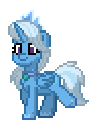 Size: 188x248 | Tagged: safe, idw, trixie, alicorn, pony, pony town, g4, alicornified, animated, mirror universe, pixel art, princess of humility, race swap, simple background, solo, transparent background, trixiecorn, walking
