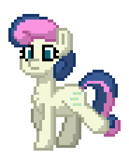 Size: 184x228 | Tagged: safe, bon bon, sweetie drops, pony, pony town, g4, animated, pixel art, simple background, solo, transparent background, walking