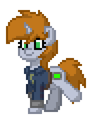 Size: 184x240 | Tagged: safe, oc, oc only, oc:littlepip, pony, unicorn, fallout equestria, pony town, animated, pixel art, simple background, solo, transparent background, walking