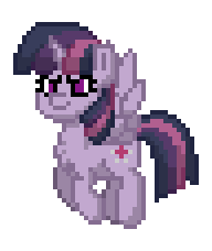 Size: 192x228 | Tagged: safe, mean twilight sparkle, alicorn, pony, pony town, g4, animated, flying, simple background, solo, transparent background