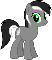 Size: 2182x2500 | Tagged: safe, artist:nicogamer3000, derpibooru exclusive, oc, oc only, oc:renai, earth pony, pony, .svg available, earth pony oc, female, full body, high res, hooves, looking at you, mare, mother, show accurate, simple background, smiling, smiling at you, solo, standing, svg, tail, transparent background, two toned mane, two toned tail, vector