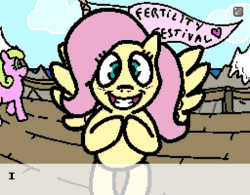 Size: 768x600 | Tagged: safe, artist:blackcat, fluttershy, pegasus, pony, banned from equestria daily, g4, animated, laid zeppelin, solo, style emulation