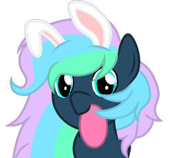 Size: 690x635 | Tagged: safe, artist:ngthanhphong, derpibooru exclusive, oc, oc only, pegasus, pony, bunny ears, easter egg, female, mare, rule 63, simple background, solo, transparent background