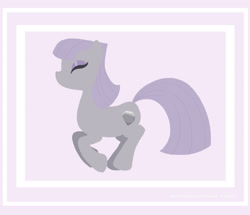 Size: 1178x1012 | Tagged: safe, alternate version, artist:rlynn-art, artist:sketchysketchiness, maud pie, earth pony, pony, g4, eyes closed, female, mare, out of character, pronking, simple background, solo