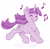 Size: 1280x1266 | Tagged: safe, artist:dstears, twilight sparkle, pony, unicorn, g4, cute, dancing, eyes closed, female, happy, mare, monochrome, music notes, simple background, smiling, twiabetes, unicorn twilight, walking, white background