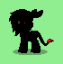 Size: 70x71 | Tagged: safe, artist:dematrix, oc, oc:deimous, pony, pony town, evil, female, green background, leonine tail, mare, pixel art, simple background, solo, tail