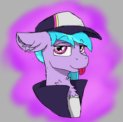Size: 2064x2049 | Tagged: safe, artist:reddthebat, azure velour, earth pony, pony, g4, baseball cap, cap, chest fluff, ear fluff, female, hat, high res, mare, snapback, solo, tongue out