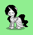 Size: 67x71 | Tagged: safe, artist:dematrix, alicorn, ghost, original species, pony, undead, youkai, yuki onna, pony town, clothes, dress, female, green background, japanese, mare, mythology, pixel art, ponified, simple background, solo