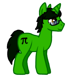 Size: 582x622 | Tagged: safe, artist:hintomikto, oc, oc only, pony, unicorn, glasses, horn, male, pi, simple background, stallion, transparent background, unicorn oc