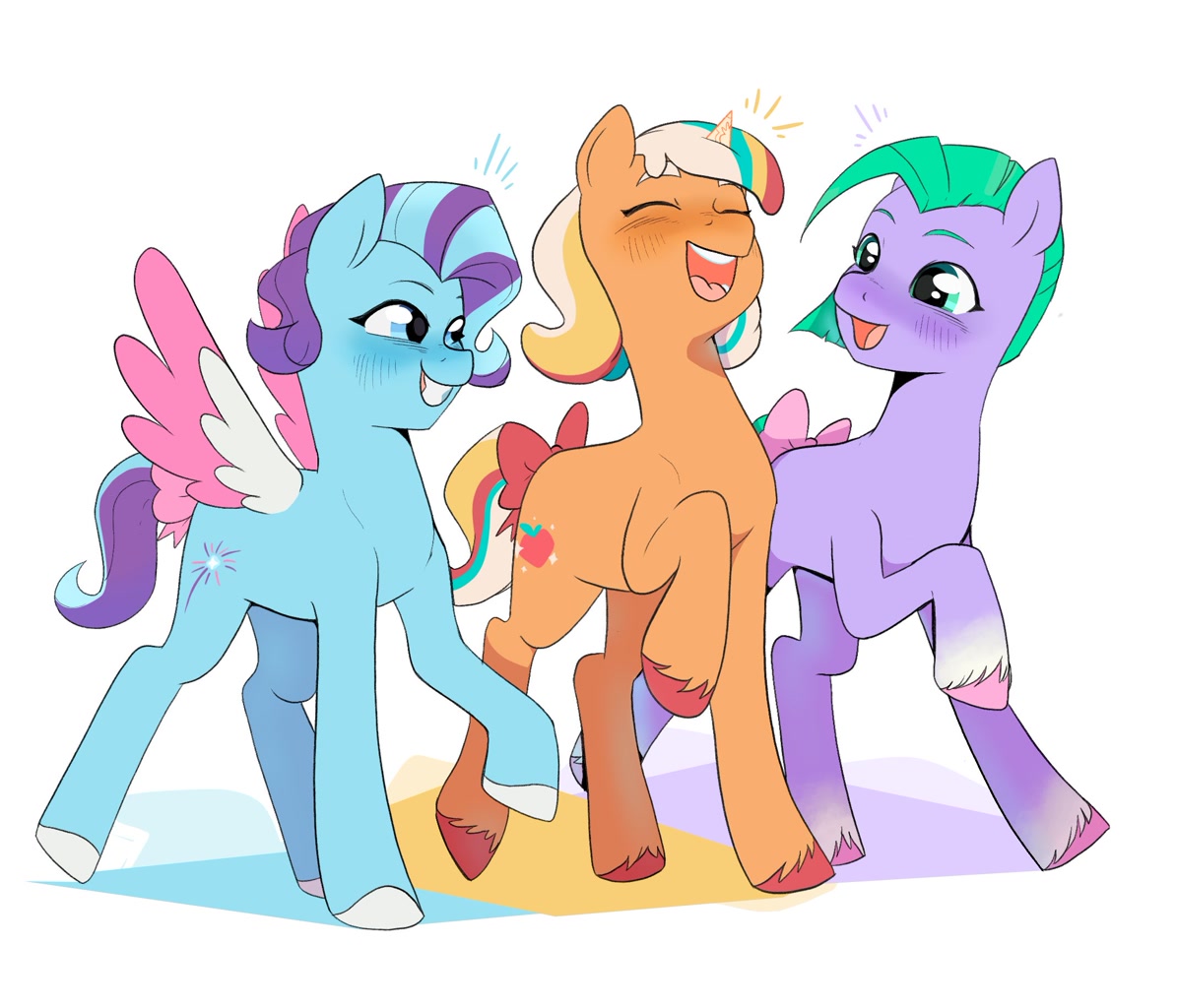 #2856142 - safe, artist:aztrial, glory (g5), peach fizz, seashell (g5), ear...