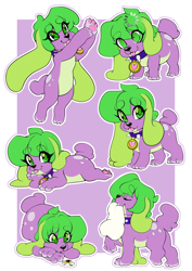 Size: 1240x1754 | Tagged: safe, artist:tolsticot, spike, spike the regular dog, dog, equestria girls, g4, collar, cute, eyes closed, loading, male, mouth hold, pillow, solo, spikabetes, spike the dog, tongue out