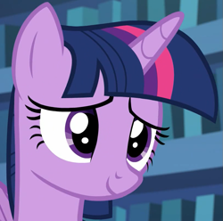 Size: 813x808 | Tagged: safe, screencap, twilight sparkle, alicorn, pony, every little thing she does, g4, season 6, adorkable, cropped, cute, dork, female, mare, smiling, solo, twiabetes, twilight sparkle (alicorn), twilight's castle