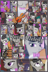 Size: 1200x1800 | Tagged: safe, artist:princessemerald7, octavia melody, earth pony, pony, g4, season 5, slice of life (episode), bipedal, cello, collage, female, mare, musical instrument
