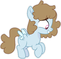 Size: 1089x1058 | Tagged: safe, artist:rickysocks, oc, oc only, pegasus, pony, female, filly, flying, foal, full body, grin, hooves, outline, pegasus oc, simple background, smiling, solo, spread wings, tail, transparent background, white outline, wings