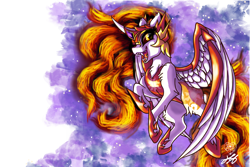 Size: 3000x2000 | Tagged: safe, artist:stainedglasslighthea, daybreaker, alicorn, pony, a royal problem, g4, cute, diabreaker, female, high res, mare, open mouth, solo, wallpaper