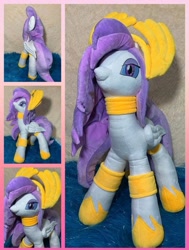 Size: 1125x1489 | Tagged: safe, artist:purpura95, oc, oc only, oc:athena (shawn keller), pegasus, pony, guardians of pondonia, crown, cute, daaaaaaaaaaaw, fabric, female, irl, jewelry, mare, margarita paranormal, photo, plushie, purple mane, regalia, toy