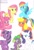 Size: 1203x1781 | Tagged: safe, artist:cmara, applejack, fluttershy, pinkie pie, rainbow dash, rarity, spike, twilight sparkle, alicorn, dragon, pony, g4, cute, dashabetes, diapinkes, female, jackabetes, male, mane seven, mane six, raribetes, ship:sparity, shipping, shyabetes, spikabetes, straight, traditional art, twiabetes, twilight sparkle (alicorn), winged spike, wings