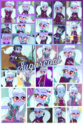 Size: 1200x1800 | Tagged: safe, artist:princessemerald7, sugarcoat, human, equestria girls, equestria girls specials, g4, my little pony equestria girls: dance magic, my little pony equestria girls: friendship games, clothes, collage, crystal prep academy uniform, female, pigtails, school uniform