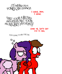 Size: 1816x2146 | Tagged: safe, artist:professorventurer, pipp petals, oc, oc:professor venturer, pegasus, pony, series:ask pippamena, g5, drunk, drunk bubbles, fluffy, pegasus oc