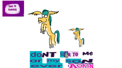 Size: 1280x720 | Tagged: safe, artist:horsesplease, hitch trailblazer, earth pony, pony, g5, big ears, caption, don't talk to me or my son ever again, ears, expand dong, exploitable meme, flying, image macro, meme, sad hitch, self paradox, self ponidox, wing ears, wings